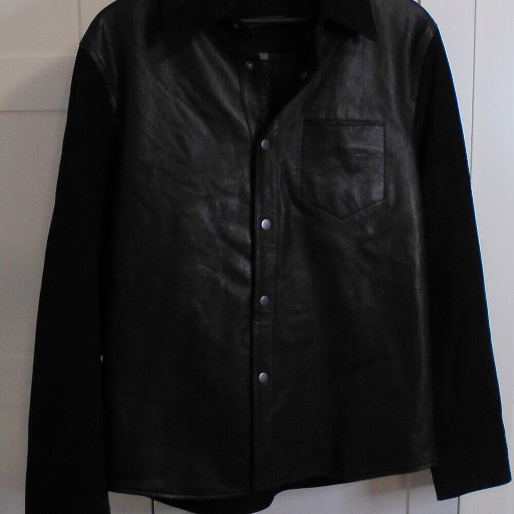 NWT: John Varvatos The Delancey Shirt Jacket in Black- 100% Sheepskin Size 50 - Picture 11 of 16